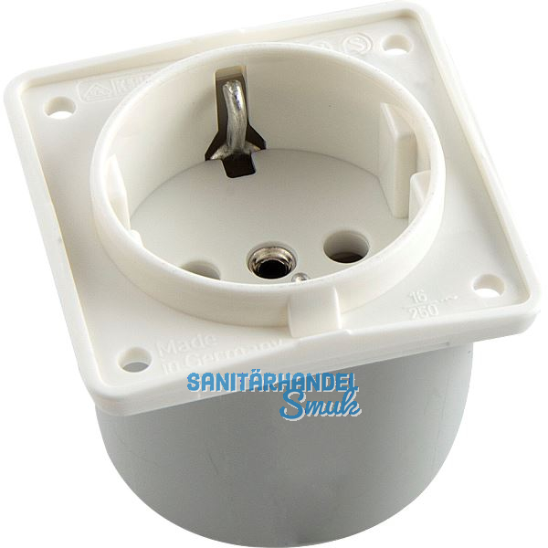 BERKER Integro Steckdose polarwei� konfektioniert ohne Rahmen