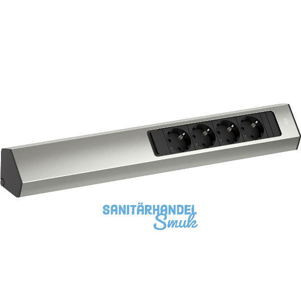 BACHMANN Steckdosenleiste Casia2 L 4-fach Schukosteckdose, Edelstahl Effekt
