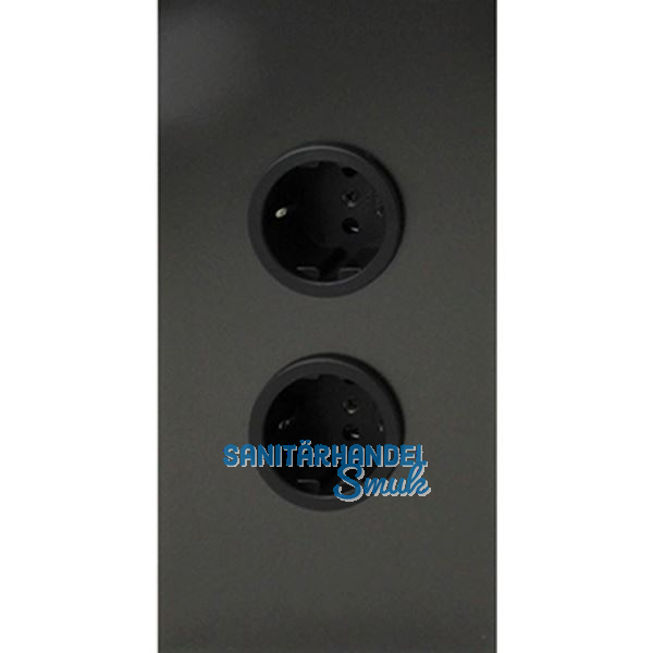CARESSI Steckdosenelement 2ST20 2 Schukosteckdosen anthrazit