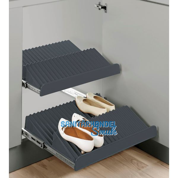 PEKA Schuhablage-Vollauszug KB 600 mm Kunststoff/Stahlblech anthrazit