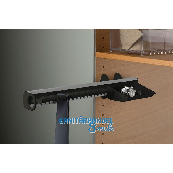 SERVETTO Self System Krawattenhalter Modell B Aluminium/Kunststoff schwarz