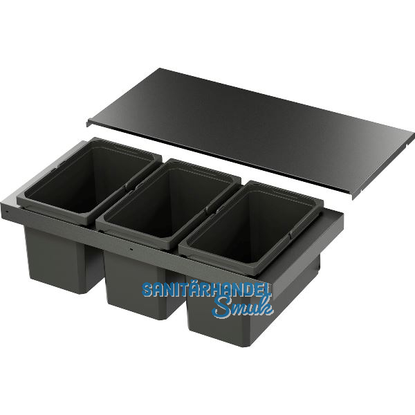 VS ENVI Flex XS-256 Abfalltrennsystem KB 900 mm 3 x 16 Liter Lava