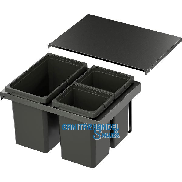 VS ENVI Flex Abfalltrennsystem KB 500 mm 1 x 16/2 x 10 Liter Lava