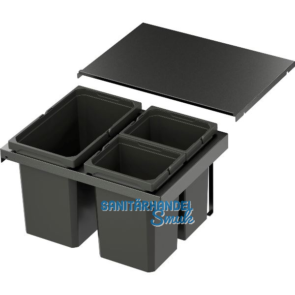 VS ENVI Flex Abfalltrennsystem KB 600 mm 1 x 22/2 x 10 Liter Lava