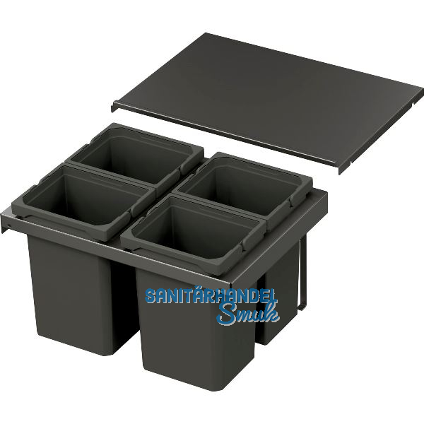 VS ENVI Flex Abfalltrennsystem KB 600 mm 4 x 10 Liter Lava