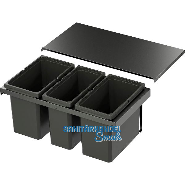 VS ENVI Flex Abfalltrennsystem KB 800 mm 2 x 22/1 x 16 Liter Lava