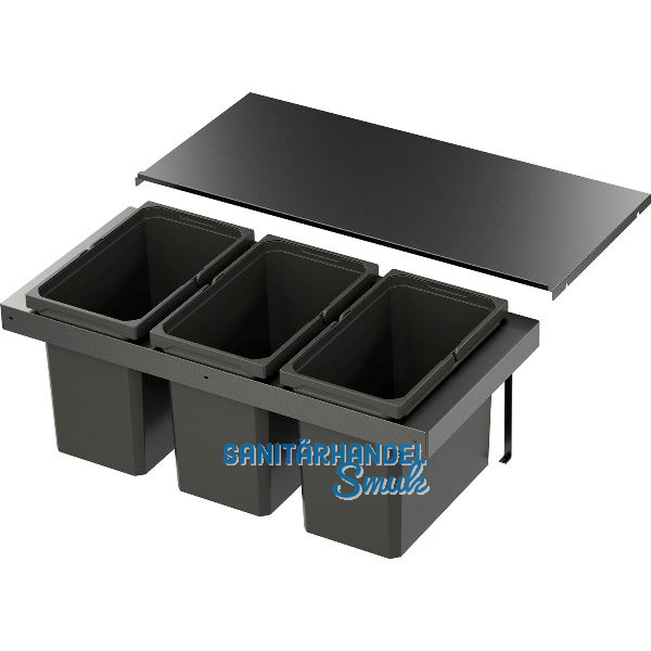 VS ENVI Flex Abfalltrennsystem KB 900 mm 3 x 22 Liter Lava