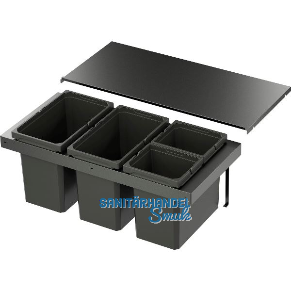 VS ENVI Flex Abfalltrennsystem KB 900 mm 2 x 22/2 x 10 Liter Lava