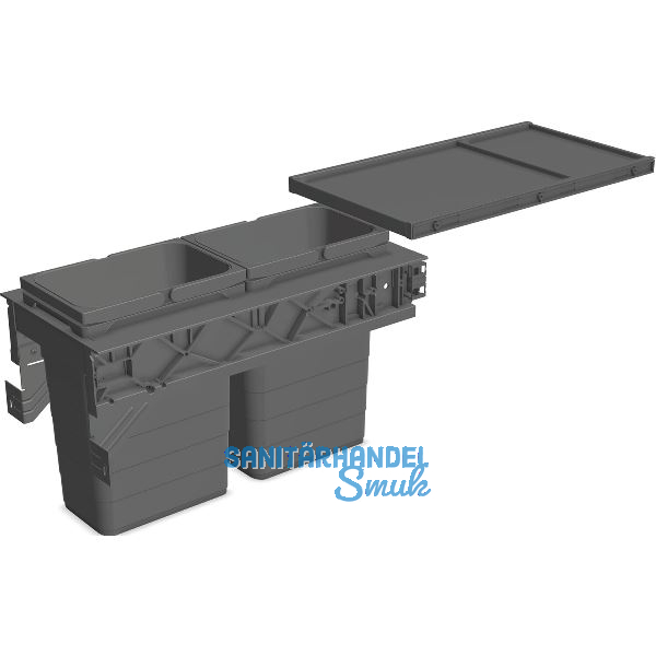 NINKA Abfalltrennsystem Set eins2sechs KB 300 mm dunkelgrau