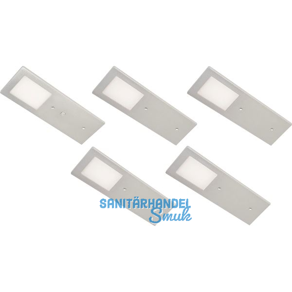L&S Unterbauleuchte Planar L 5er Set Aluminium geb�rstet