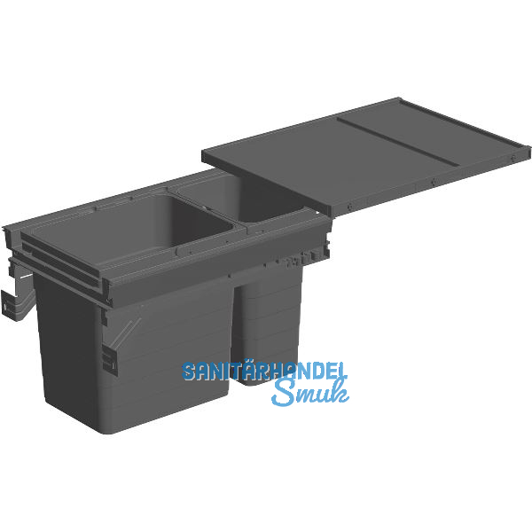 NINKA Abfalltrennsystem Set eins2f�nf KB 400/NL 500 mm dunkelgrau
