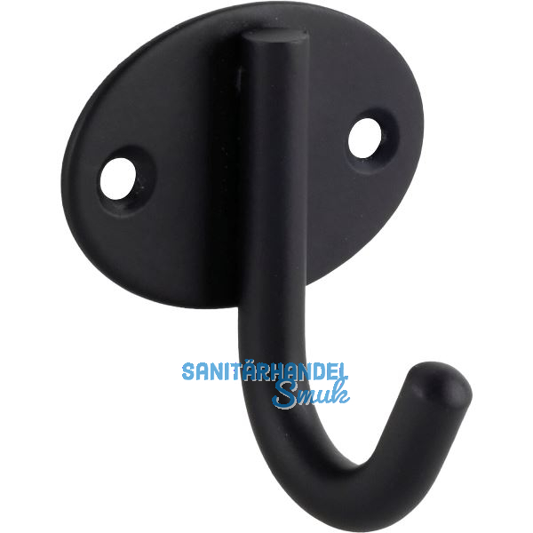 Mantelhaken Eleon Breite 52 mm, H�he 58 mm, Stahl schwarz matt