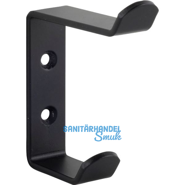 Mantelhaken Eraos Breite 20 mm, H�he 90 mm, Stahl schwarz matt