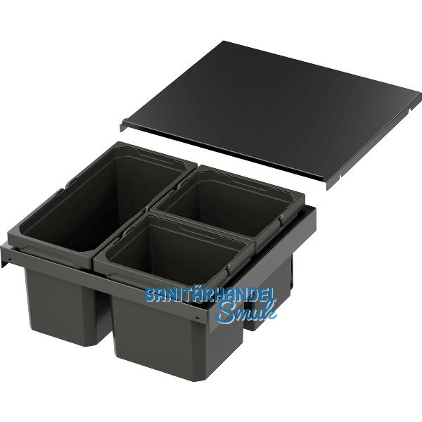 VS ENVI Flex XS-216 Abfalltrennsystem KB 500 mm 2 x 6/1 x 10 Liter Lava