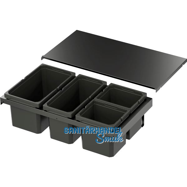 VS ENVI Flex XS-216 Abfalltrennsystem KB 800 mm 1 x 13/1 x 10/2 x 6 Liter Lava