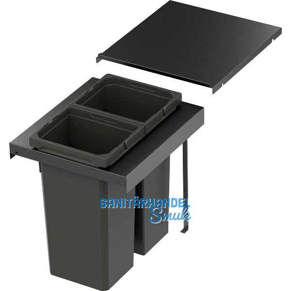 VS ENVI Flex Pro Abfalltrennsystem KB 400 mm 2 x 12,5 Liter Lava