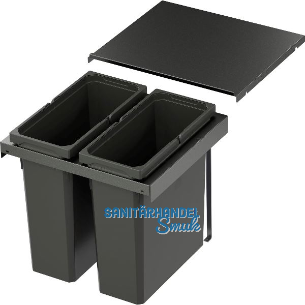 VS ENVI Flex Pro Abfalltrennsystem KB 450 mm 2 x 21 Liter Lava