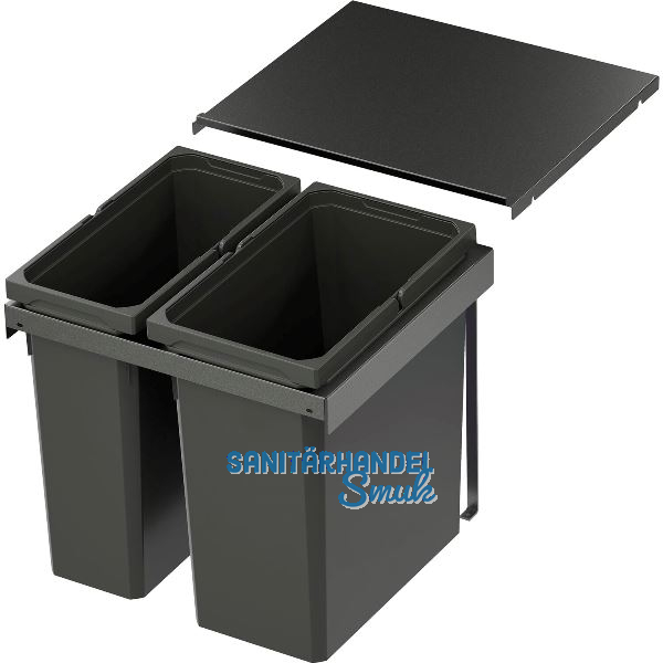 VS ENVI Flex Pro Abfalltrennsystem KB 500 mm 1 x 28/1 x 21 Liter Lava