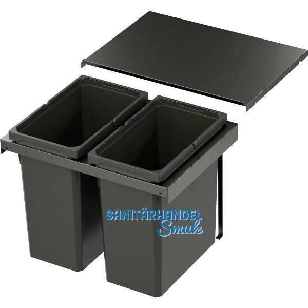 VS ENVI Flex Pro Abfalltrennsystem KB 600 mm 2 x 28 Liter Lava