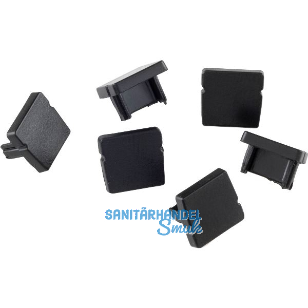 L&S Endkappen Lite Track schwarz, 6 Stk.