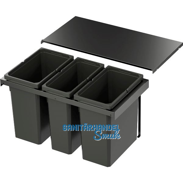 VS ENVI Flex Pro Abfalltrennsystem KB 800 mm 2 x 28/1 x 21 Liter Lava