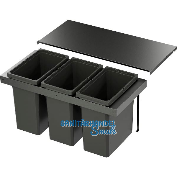 VS ENVI Flex Pro Abfalltrennsystem KB 900 mm 3 x 28 Liter Lava