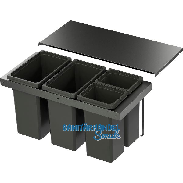 VS ENVI Flex Pro Abfalltrennsystem KB 900 mm 2 x 28/2 x 12,5 Liter Lava