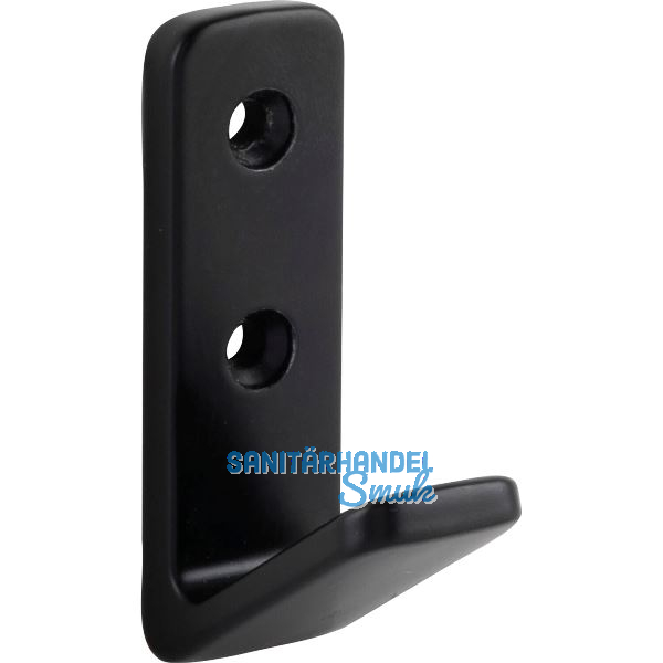 Mantelhaken Enyo Breite 20 mm, H�he 63 mm, Zinkdruckguss schwarz matt