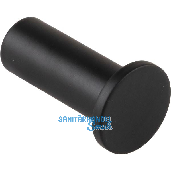 Mantelhaken Erato 22 mm, T 39 mm, Messing schwarz matt