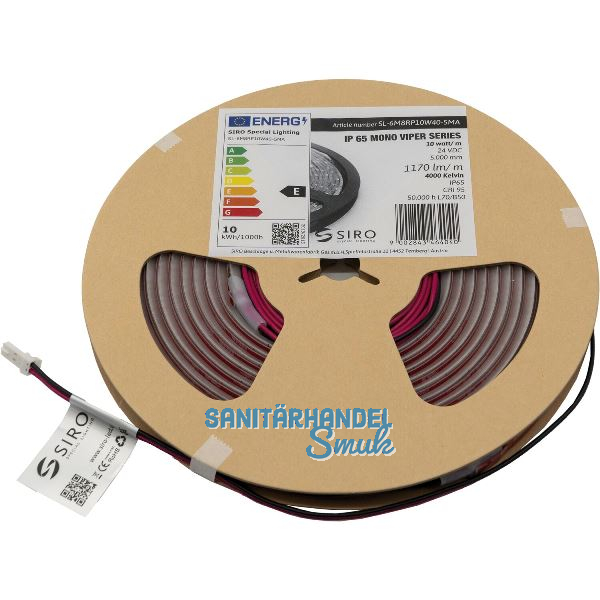 SIRO LED-Band SL-VIPER 10W/m 4000K, IP65, 24 V/DC, Rolle 5 m