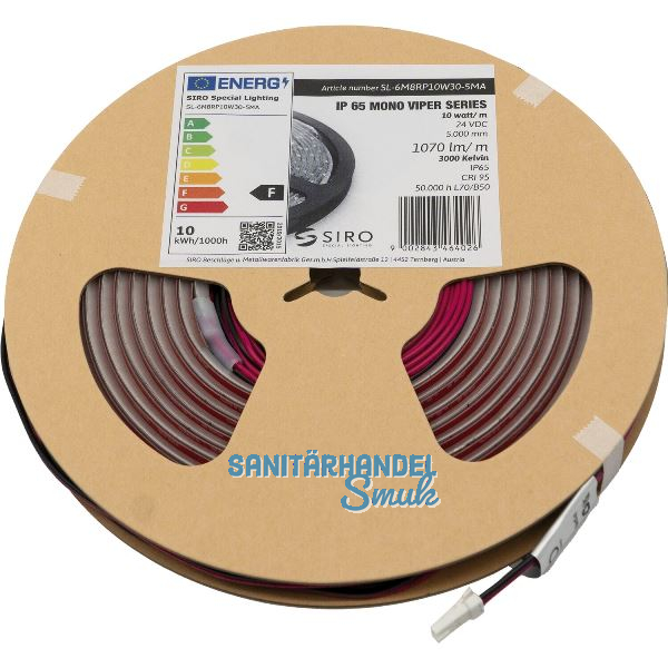 SIRO LED-Band SL-VIPER 10W/m 3000K, IP65 24 V/DC, Rolle 5 m