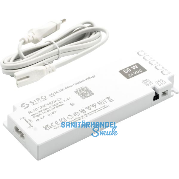 SIRO LED-Netzger�t SL-NTS, 24 V/DC, 5 LED-Anschlussbuchsen, Leistung 60 W