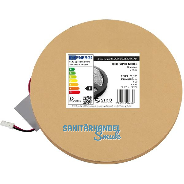 SIRO LED-Band SL-VIPER DUO2POL 10W/m 3000K-4000K, 24 V/DC, auf Ma� mit Leitung