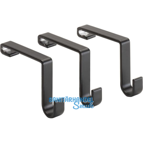 DOMUS LINE SYSTEMA Haken 3er Set schwarz