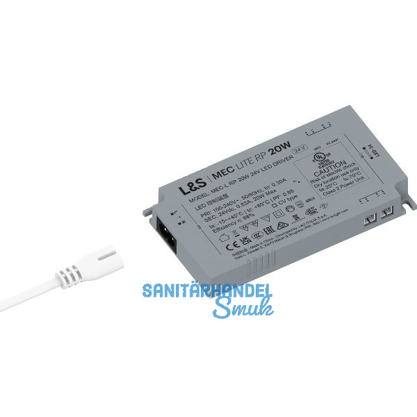 L&S LED-Netzger�t MEC Lite RP, 24 V/DC, 4 LED-Anschlussbuchsen, Leistung 20 W