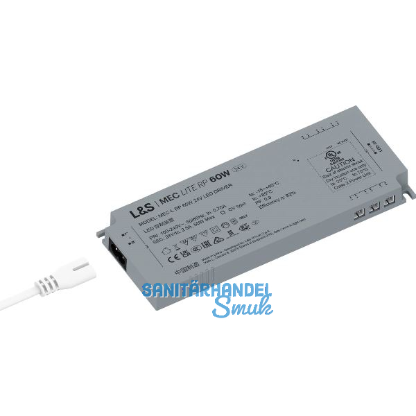 L&S LED-Netzger�t MEC Lite RP, 24 V/DC, 6 LED-Anschlussbuchsen, Leistung 60 W