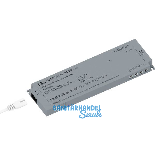 L&S LED-Netzger�t MEC Lite RP, 24 V/DC, 8 LED-Anschlussbuchsen, Leistung 150 W