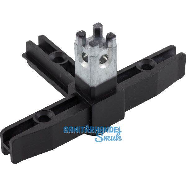 ALUMIS Smartcube Eckknoten 4sh mit Stellfu� Zamak schwarz