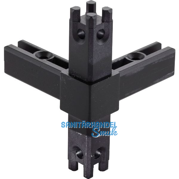 ALUMIS Smartcube Eckknoten 4s Zamak schwarz