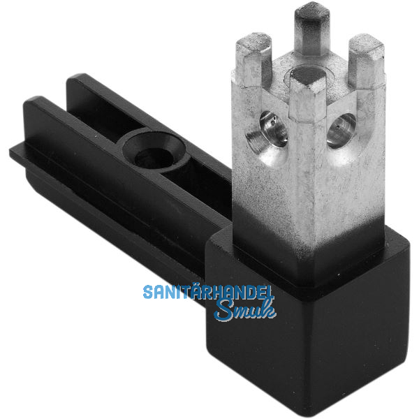 ALUMIS Smartcube-Smartframe Eckknoten 2s Zamak schwarz