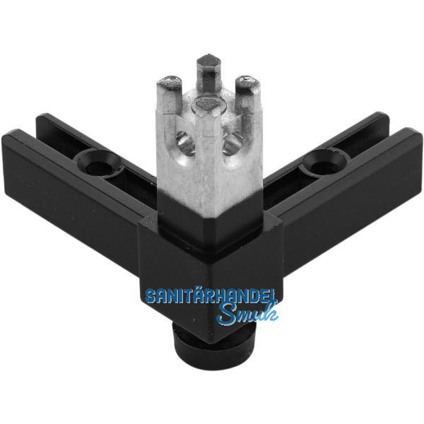 ALUMIS Smartcube Eckknoten 3s mit Stellfu� Zamak schwarz