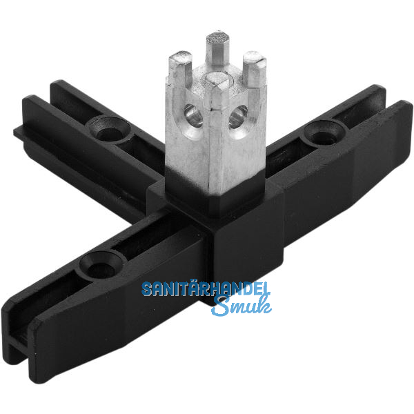 ALUMIS Smartcube Eckknoten 4sh Zamak schwarz