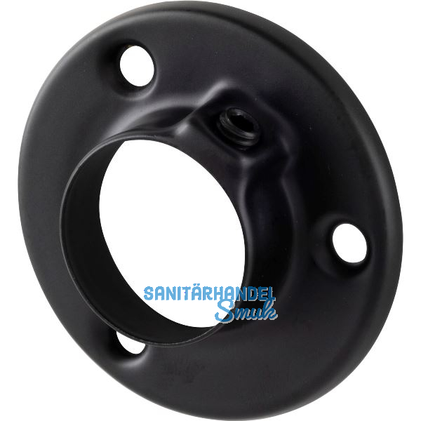 Wandscheibe 1-teilig 25 mm Stahl schwarz lackiert