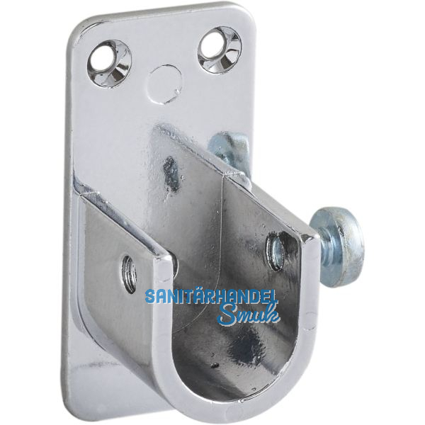 Schrankrohrlager Oval 8 - f�r Schrankrohr 30 x 15 mm, Zamak verchromt