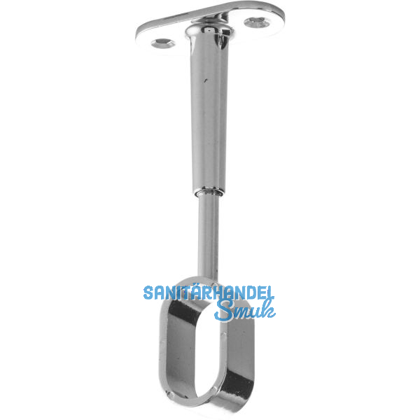 Schrankrohrlager Oval 7-f�r Schrankrohr offen 30 x 15 mm, Zamak verchromt