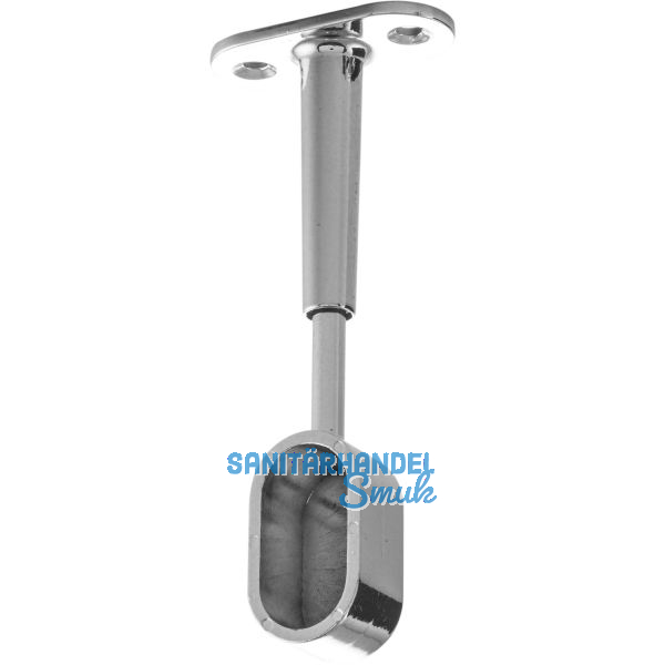 Schrankrohrlager Oval 7-f�r Schrankrohr geschlossen 30 x 15 mm, Zamak verchromt