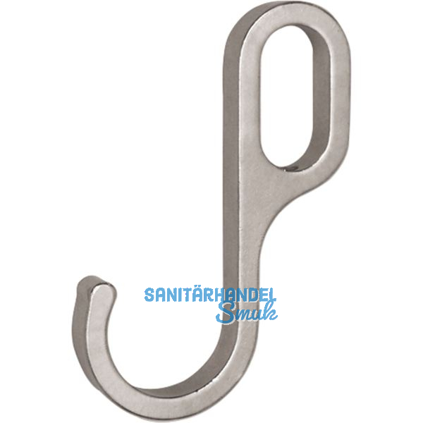 Haken HO1 f�r Oval-Schrankrohr 30 x 15 mm, Zamak verchromt
