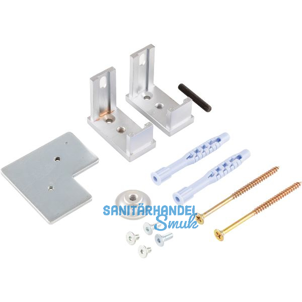 ALU-STYLE GP System Befestigungsset Wand-Boden alufarbig