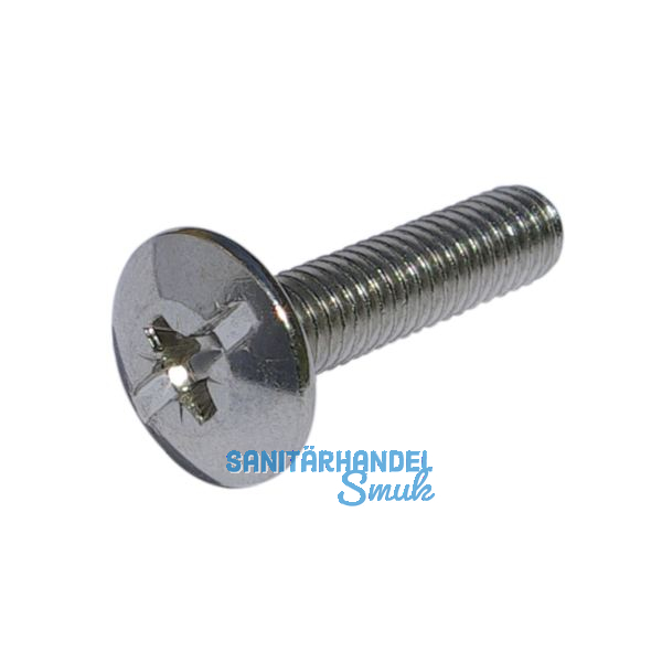 ITALIANA FERRAMENTA Spezialschraube Oval 6 f�r Schrankrohrlager, M6x25mm vern.