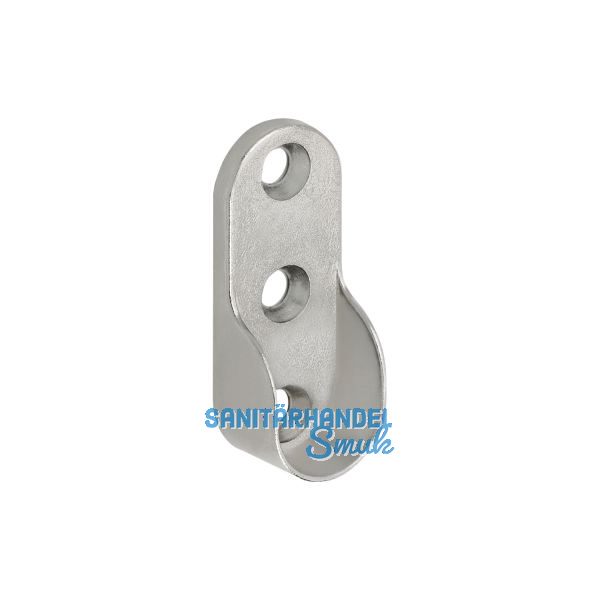 ITALIANA FERRAMENTA Schrankrohrlager Oval 1 f�r Schrankrohr 30x15 mm, vernickelt